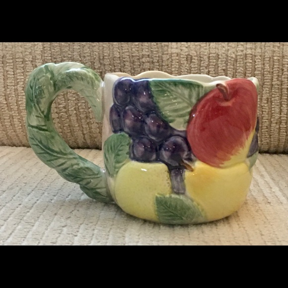 Vintage Fitz & Floyd Ironstone Fruit Mug - Picture 1 of 8